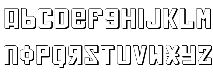 Soviet Expanded 3D Font LOWERCASE
