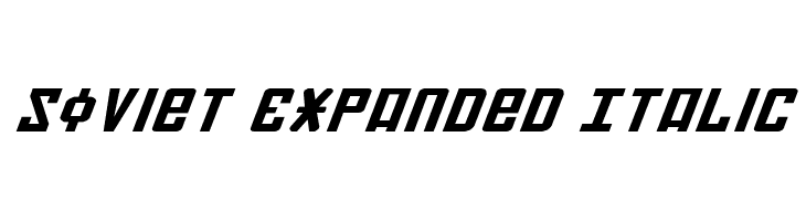 Soviet Expanded Italic  Free Fonts Download