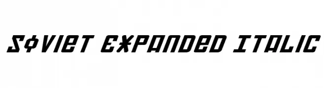 Soviet Expanded Italic  Frei Schriftart Herunterladen