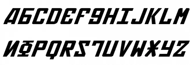 Soviet Expanded Italic Schriftart Groß