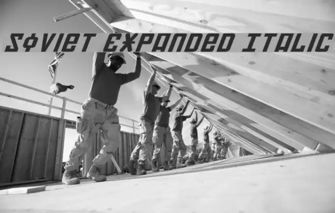 Soviet Expanded Italic フォント examples