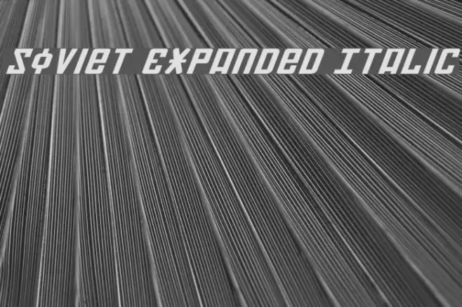 Soviet Expanded Italic フォント examples