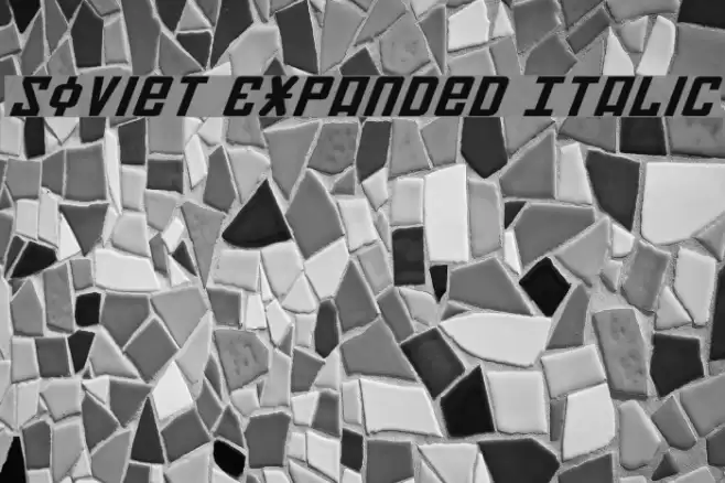 Soviet Expanded Italic フォント examples
