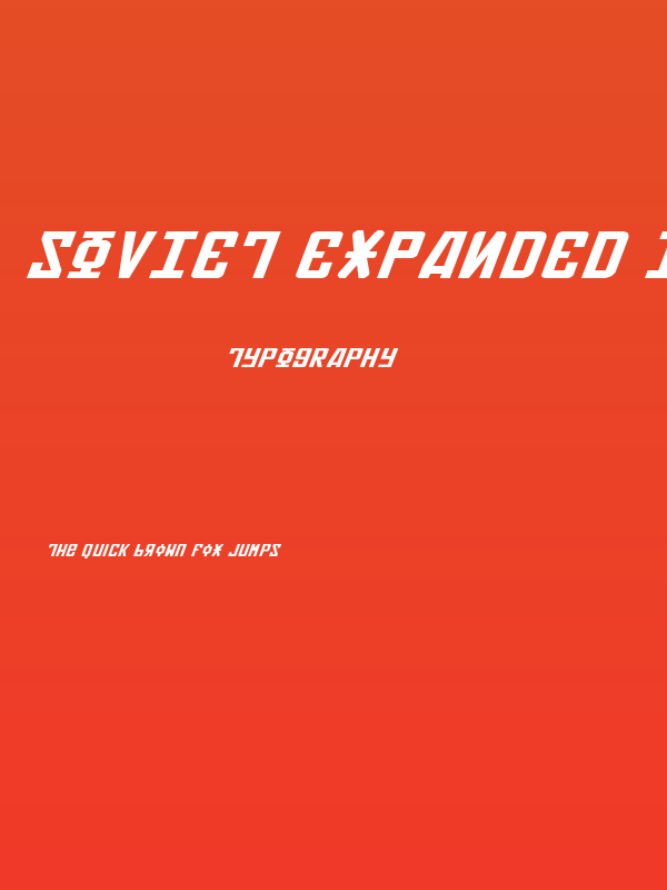 Soviet Expanded Italic Poster