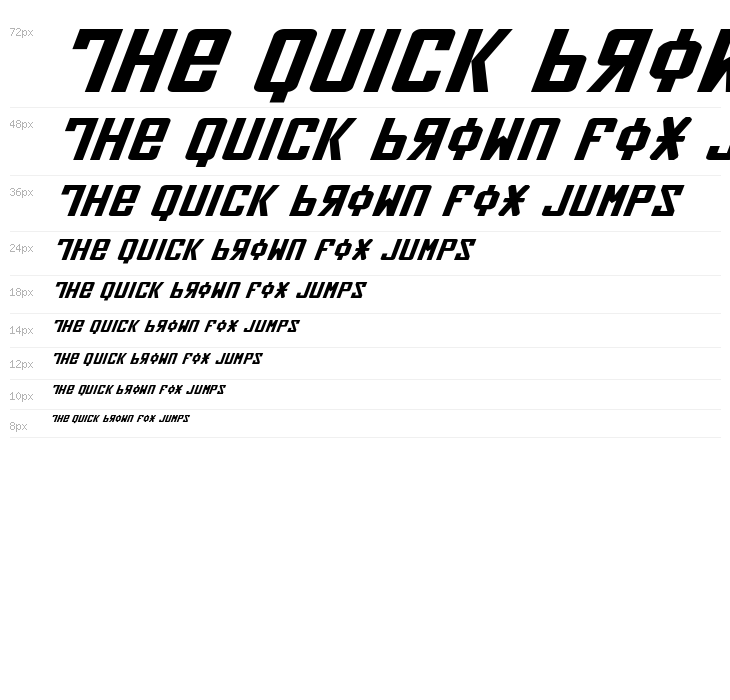 Soviet Expanded Italic Waterfall