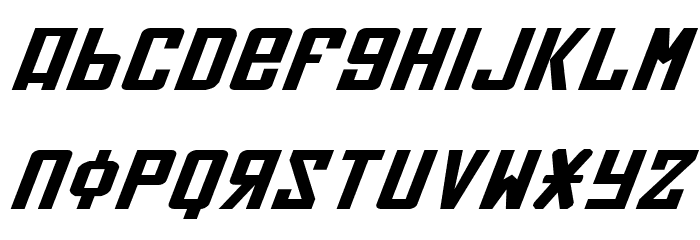 Soviet Expanded Italic Font LOWERCASE