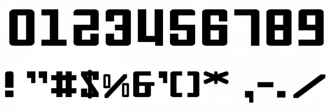 Soviet Expanded Font OTHER CHARS