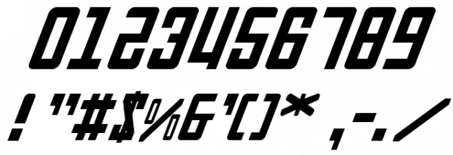 Soviet Italic Font OTHER CHARS