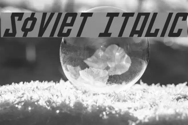 Soviet Italic Font examples