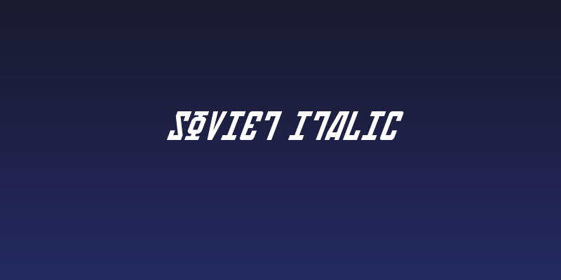 Soviet Italic Social Header