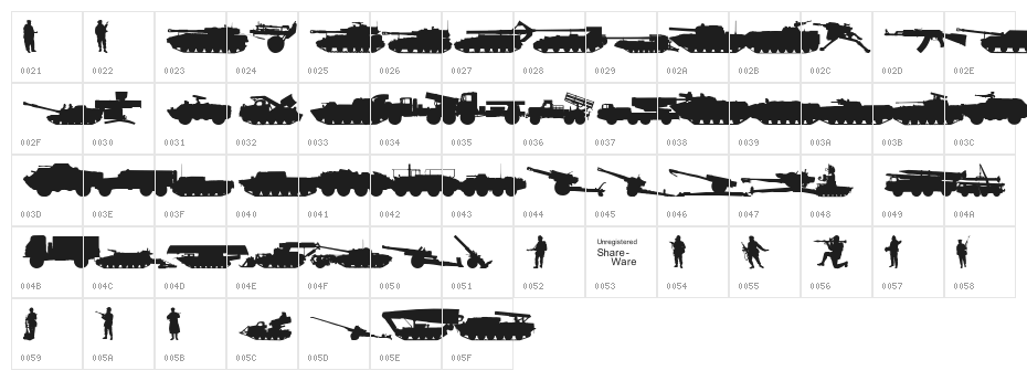 Soviet-Kit Character Map