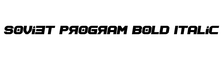 Soviet Program Bold Italic  font caratteri gratis