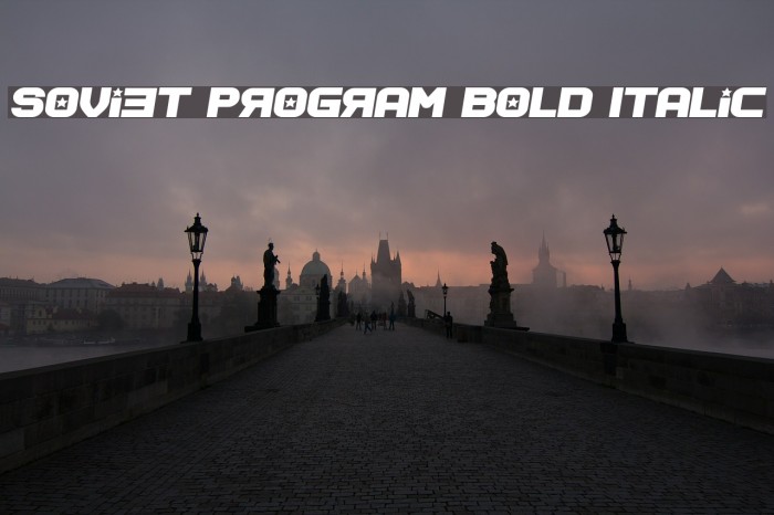 Soviet Program Bold Italic Font examples