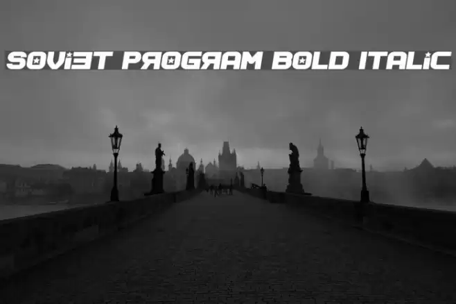 Soviet Program Bold Italic Fuentes examples