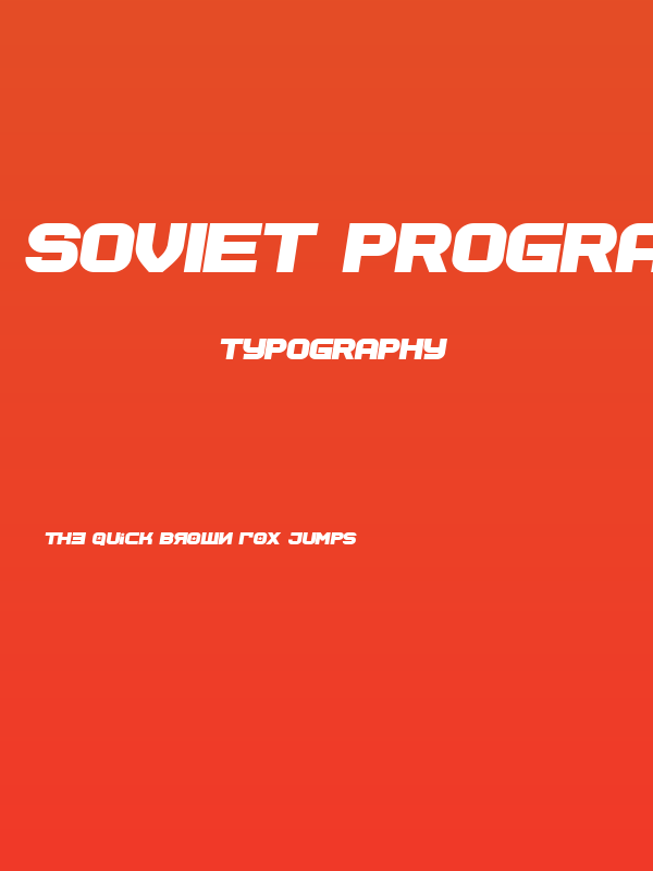 Soviet Program Bold Italic Poster