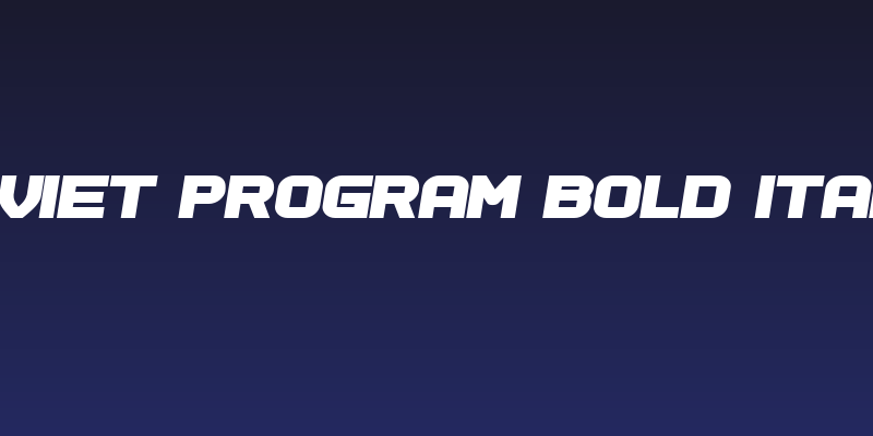 Soviet Program Bold Italic Social Header