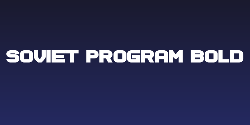 Soviet Program Bold Social Header