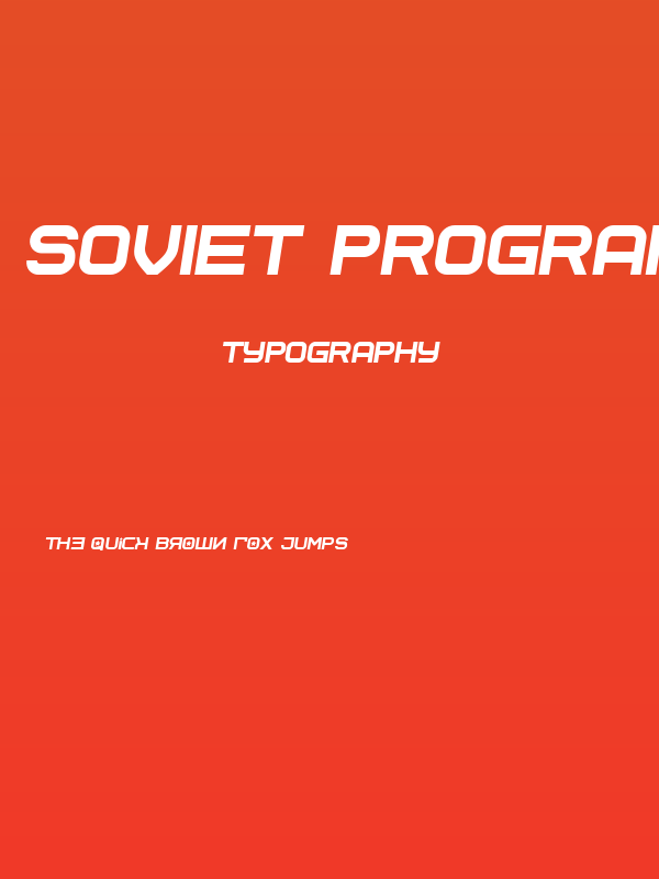 Soviet Program Italic Poster