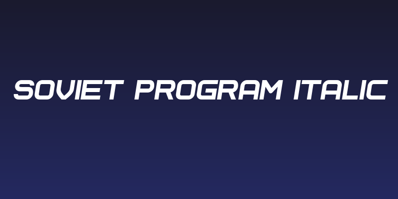 Soviet Program Italic Social Header