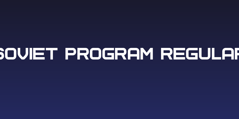 Soviet Program Regular Social Header