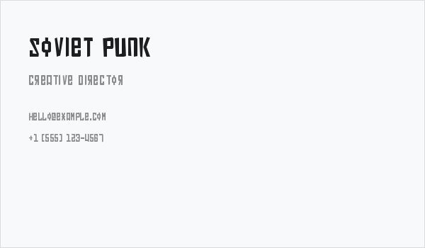 Soviet Punk Business Card