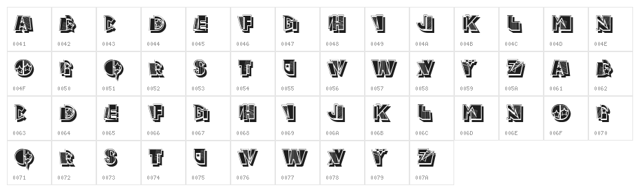 Soviet Snitch Regular Character Map