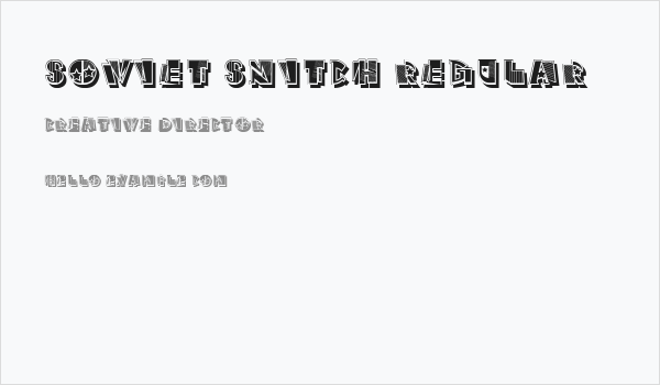 Soviet Snitch Regular Business Card