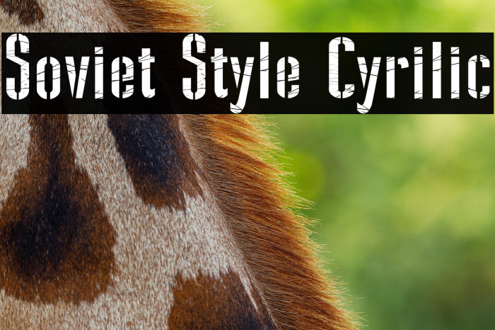 Soviet Style Cyrilic Example 1