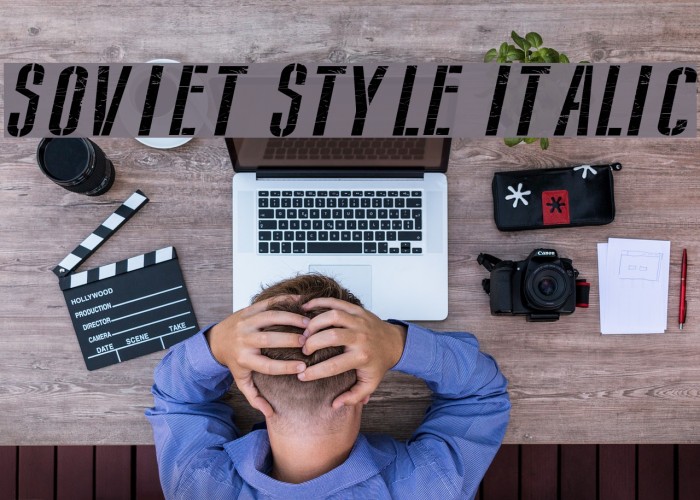 Soviet Style Italic Font examples