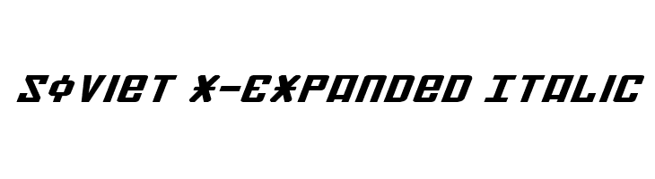Soviet X-Expanded Italic  Скачать бесплатные шрифты