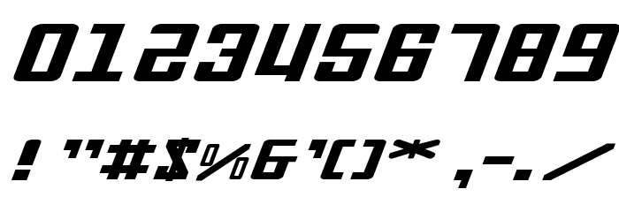 Soviet X-Expanded Italic Font OTHER CHARS