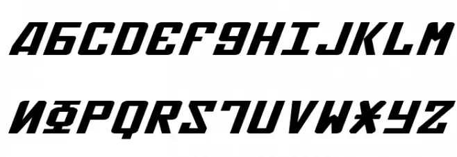 Soviet X-Expanded Italic Шрифта ВЕРХНИЙ