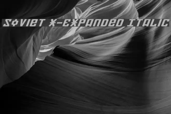 Soviet X-Expanded Italic Font examples