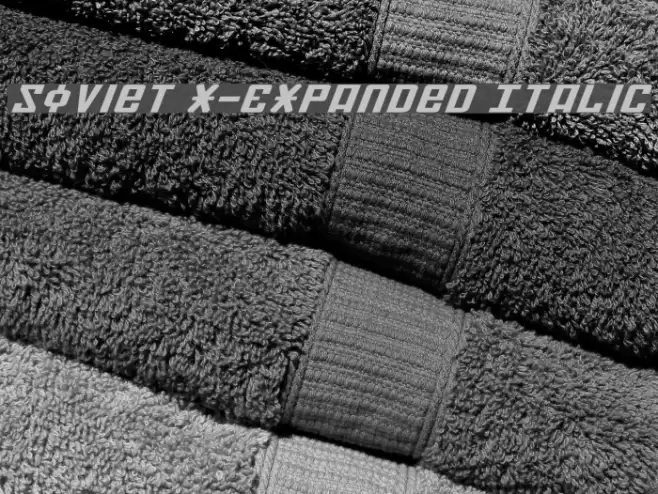 Soviet X-Expanded Italic Font examples