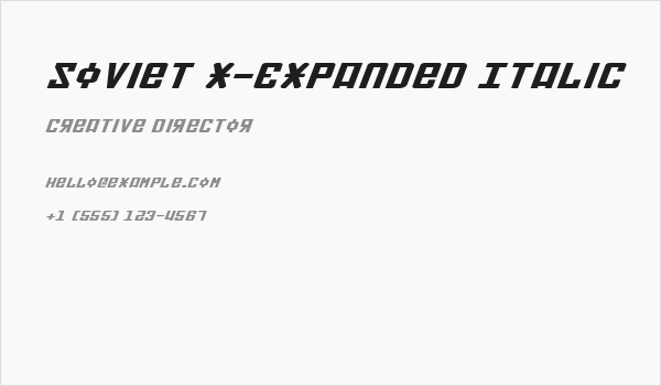 Soviet X-Expanded Italic Business Card