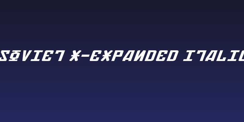 Soviet X-Expanded Italic Social Header