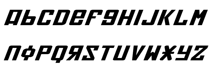 Soviet X-Expanded Italic Font LOWERCASE