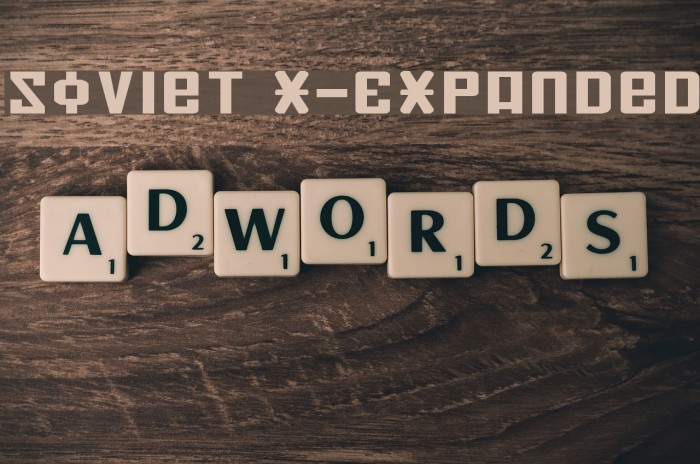 Soviet X-Expanded Font examples