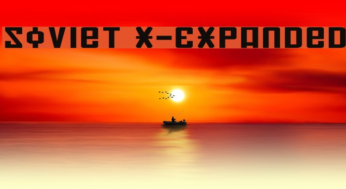 Soviet X-Expanded Font examples