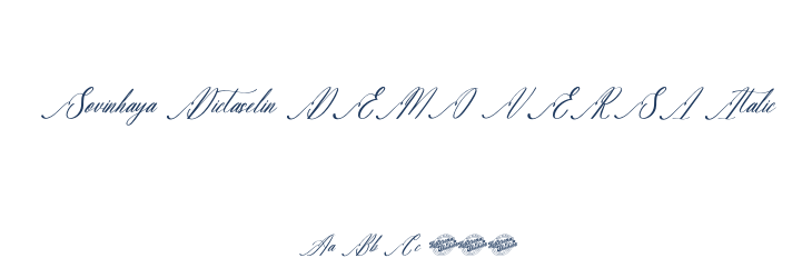 Sovinhaya Dictaselin DEMO VERSI Italic Font Preview
