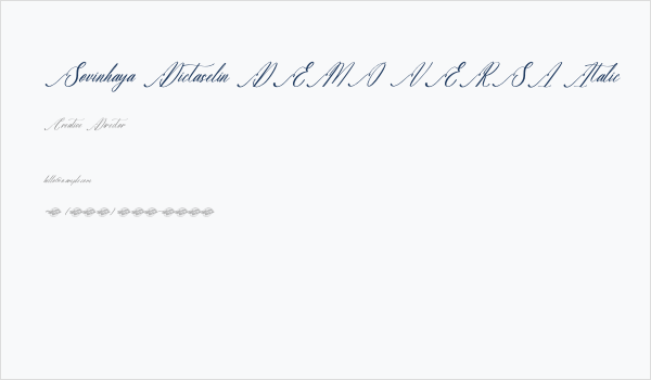 Sovinhaya Dictaselin DEMO VERSI Italic Business Card