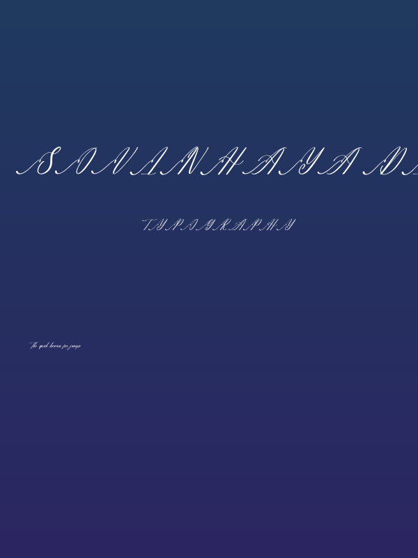 Sovinhaya Dictaselin DEMO VERSI Italic Poster