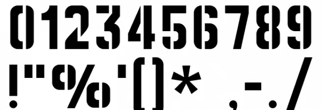 Sowjetschablone Font OTHER CHARS