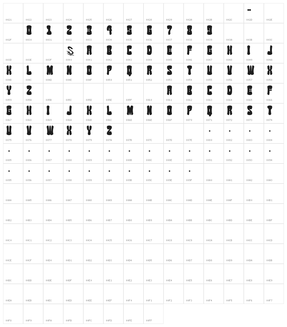 Soy Sauce Junky__G Character Map