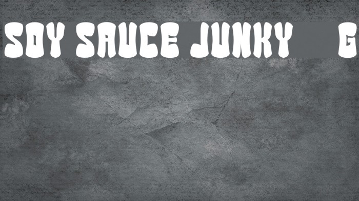 Soy Sauce Junky__G Шрифта examples