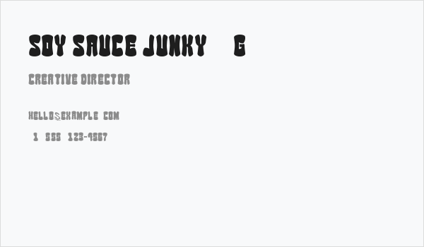 Soy Sauce Junky__G Business Card