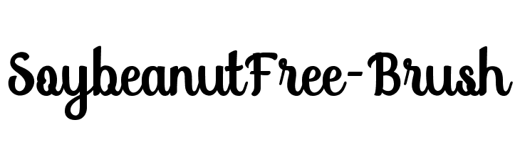 SoybeanutFree-Brush  Descarca Fonturi Gratis
