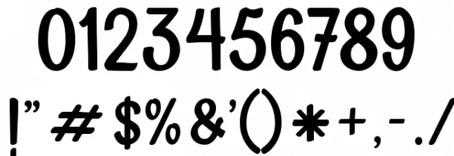 SoybeanutFree-Brush Font OTHER CHARS