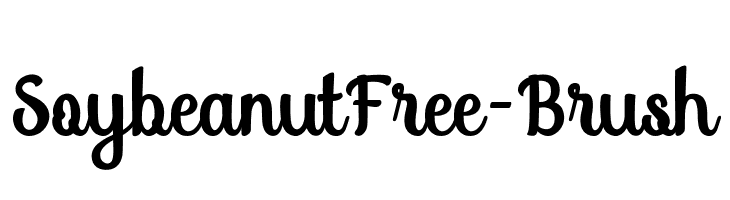 SoybeanutFree-Brush  Frei Schriftart Herunterladen