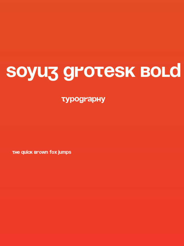 Soyuz Grotesk Bold Poster